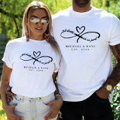 Til Death Do Usパーツインフィニティシンボルハート結婚ズ Tシャツ