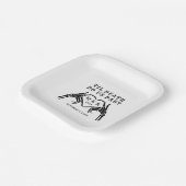 Til Death Do Usパーツスケルトンハートハンド結婚ズ ペーパープレート (傾斜あり)