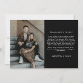 Til Death Do Usパーティーゴシック結婚の写真 サンキューカード (裏面)