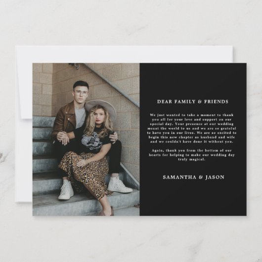 Til Death Do Usパーティーゴシック結婚の写真 サンキューカード (裏面)