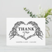 Til Death Do Usパーティーゴシック結婚の写真 サンキューカード (スタンド正面)