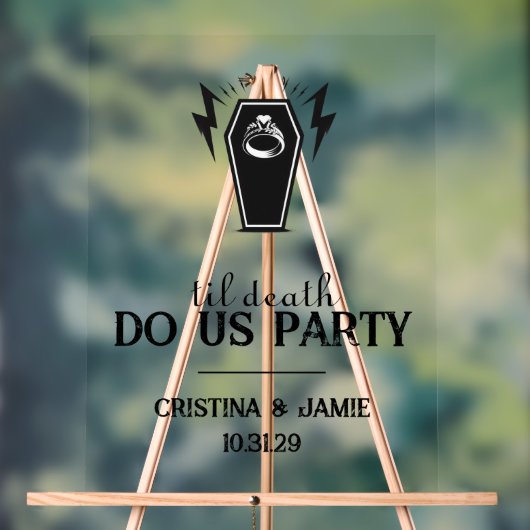 Til Death Do Usパーティー結婚のアクリル記号 アクリルサイン (ニュートラル)