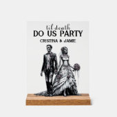 Til Death Do Usパーティー結婚のアクリル記号 アクリルサイン (正面)