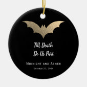 Til Death Do Usパートこうもり写真結婚 セラミックオーナメント (正面)