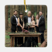 Til Death Do Usパートスカルゴシック結婚の写真 セラミックオーナメント (正面)