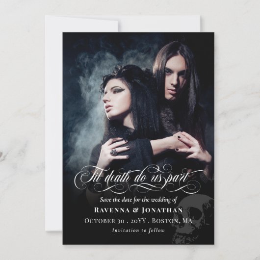 Til Death Do Usパートスカル写真Save the Date セーブザデート (正面)