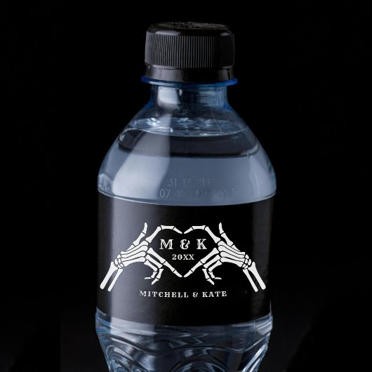 Til Death Do Usパートハートハンドブラック結婚ズ ペットボトルラベル