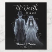 Til Death Do Usパート幽霊ゴシック結婚ズ ワインラベル (シングルラベル)