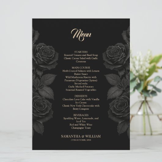 Til Death Do Us Part Blackバラゴシック結婚ズ メニュー (スタンド正面)