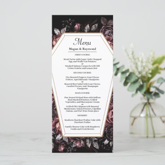 Til Death Do Us Part Black Gothic'結婚s Menu メニュー (スタンド正面)