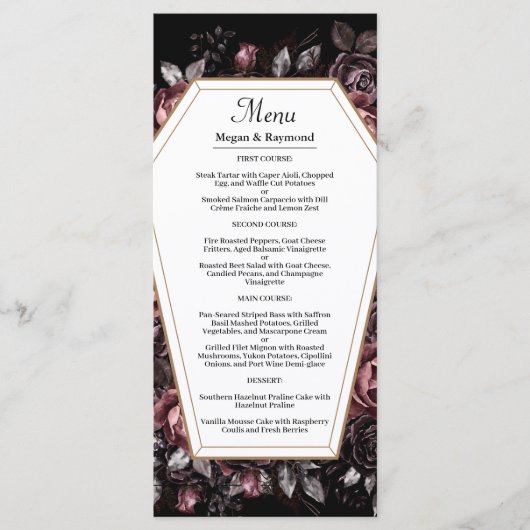 Til Death Do Us Part Black Gothic'結婚s Menu メニュー (正面)