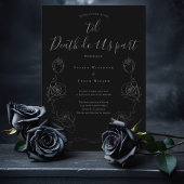 Til Death Do Us Part Black Gray Gothic 結婚's 招待状