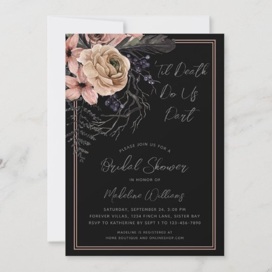 Til Death Do Us Part Bridal Shower Invitation 招待状 (正面)