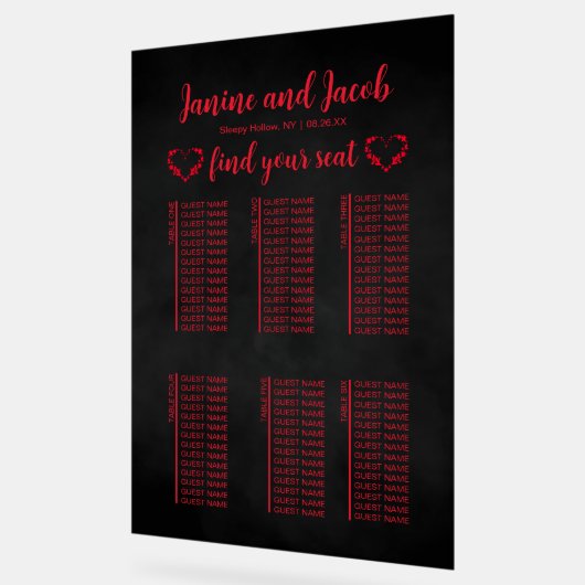 Til Death Do Us Part Darkゴシックムーディシーティングチャート アクリルサイン