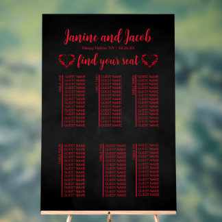 Til Death Do Us Part Darkゴシックムーディシーティングチャート アクリルサイン