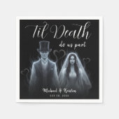 Til Death Do Us Part Ghost Gothic Wedding スタンダードカクテルナプキン (正面)