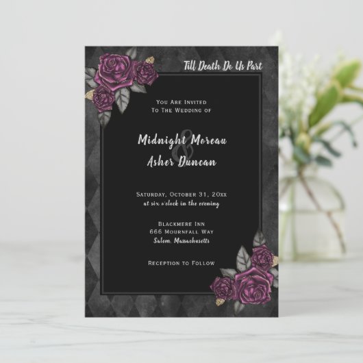 Til Death Do Us Part Gothicバラ結婚 Black's 招待状 (スタンド正面)