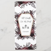 Til Death Do Us Part Gothic 結婚のメニュー メニュー (裏面)