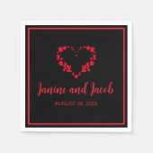 Til Death Do Us Part Gothic Black and Red スタンダードカクテルナプキン (正面)