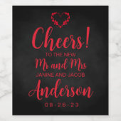 Til Death Do Us Part Gothic Black and Red ワインラベル (シングルラベル)