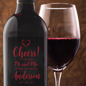 Til Death Do Us Part Gothic Black and Red ワインラベル