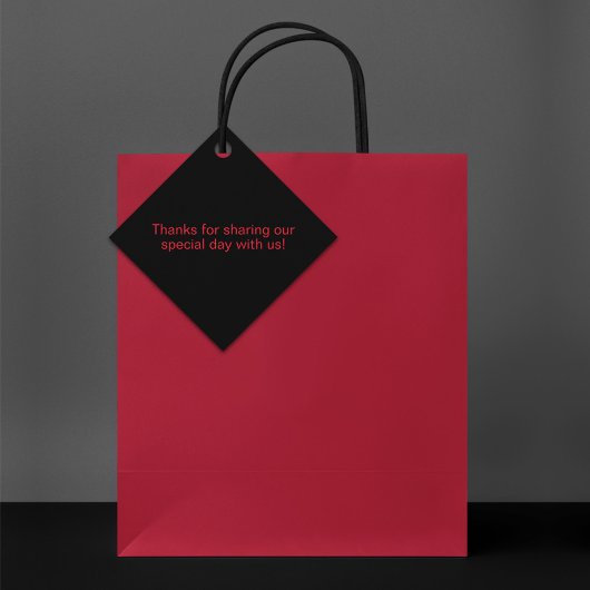 Til Death Do Us Part Gothic Black and Red Rose フェイバータグ