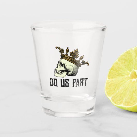 Til Death Do Us Part Gothic Queenスカル（クラウン付） ショットグラス (正面)