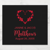 Til Death Do Us Part Gothic Redフローラハート ビールラベル (シングルラベル)