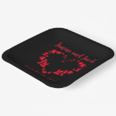 Til Death Do Us Part Gothic Red and Blackバラ ペーパープレート (傾斜あり)