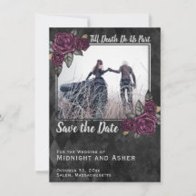 Til Death Do Us Part Gothic Save the Dateバラ