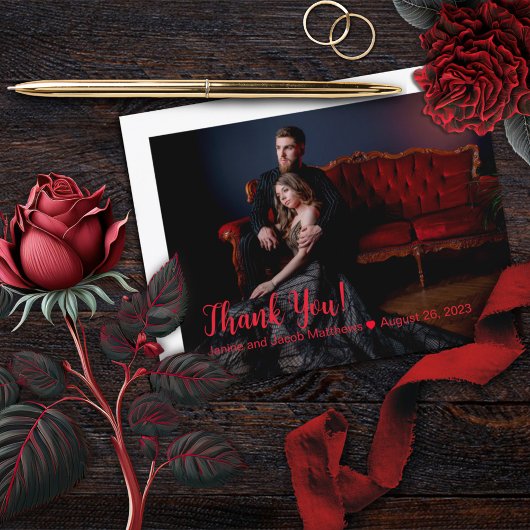 Til Death Do Us Part Gothic Thank You ポストカード