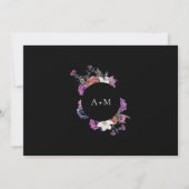 Til Death Do Us Part Purple & Black RSVP 招待状 (裏面)