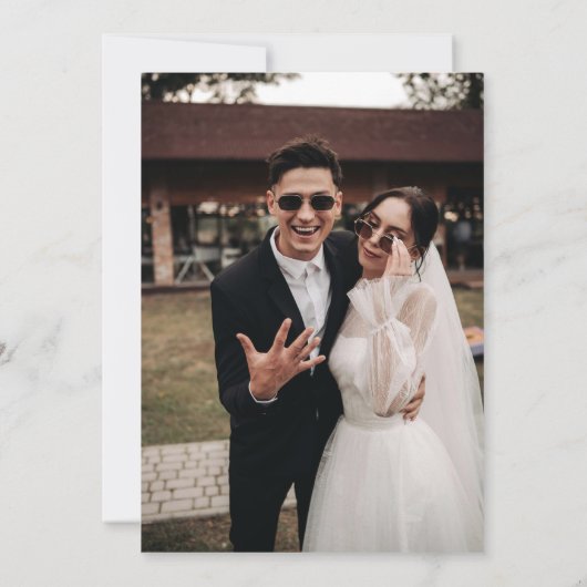 'Til Death Do Us Part Purple & Black Save the Date 招待状 (裏面)