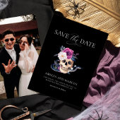 'Til Death Do Us Part Purple & Black Save the Date 招待状