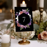 Til Death Do Us Part Purple & Black Table Number テーブルナンバー<br><div class="desc">紫色のフローラ要素を持つスカルとヘビを特徴とするゴージャスなコレクション。</div>
