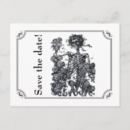Til Death Do Us Part Skeleton日付の保存 案内ポストカード