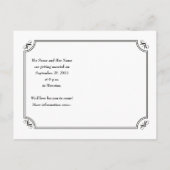 Til Death Do Us Part Skeleton日付の保存 案内ポストカード (裏面)