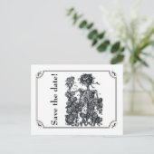 Til Death Do Us Part Skeleton日付の保存 案内ポストカード (スタンド正面)