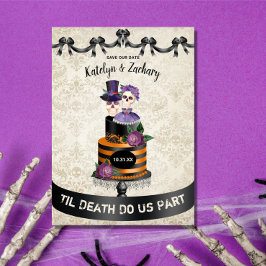 Til Death Do Us Part Skeleton 結婚 Halloween's セーブザデート