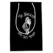 Til Death Do Us Part Skeleton Hand Holding Anatomi ミディアムペーパーバッグ (正面)