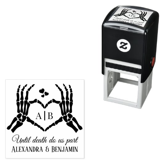 Til Death Do Us Part Skeleton Handsハート記号#1 セルフインキングスタンプ (インサイチュ)