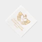 Til Death Do Us Part Skeleton Handsハート記号#2 箔ナプキン (右)