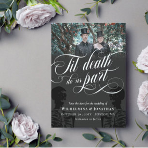 Til Death Do Us Part Skeleton Photo Save the Date セーブザデート