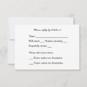 Til Death Do Us Part Skeleton RSVP (裏面)