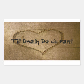 Til Death Do Us Part Stickers Scullフォント 長方形シール