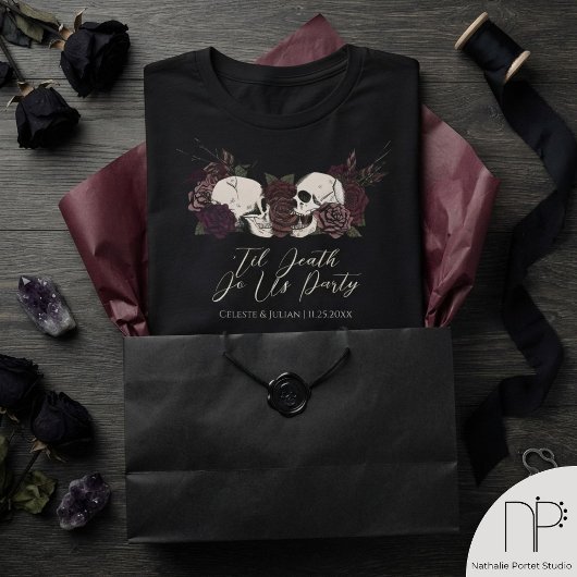 Til Death Do Us Party ゴシック ウェディングパーティー Tシャツ