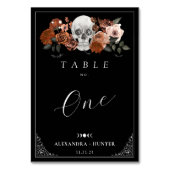 Til Death Do Us Party 水彩ドクロ ウェディング テーブルナンバー (裏面)
