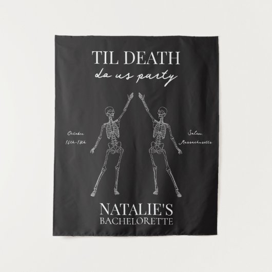 Til Death Do Us Party Bachelorette Tapestry タペストリー (正面)