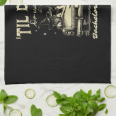 Til Death Do Us Party Halloween D Yellow キッチンタオル (折り畳み)