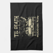 Til Death Do Us Party Halloween D Yellow キッチンタオル (縦)